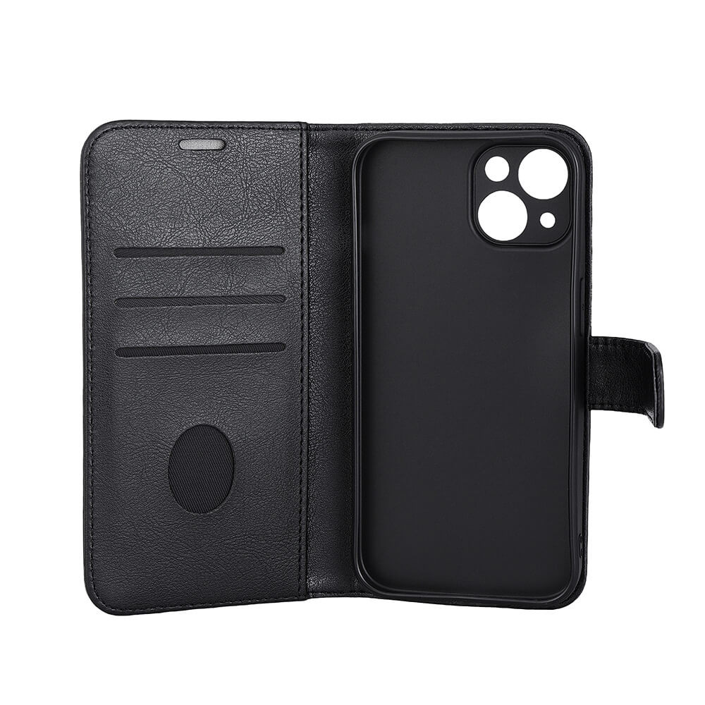RADICOVER Flipcov Anti Radiation RFID 3 card MagS iPhone 15 Black PU