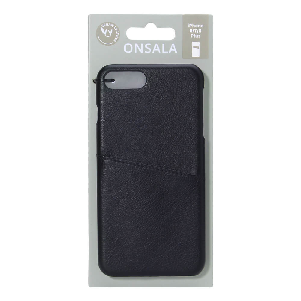ONSALA Mobildeksel Svart med Kortlomme iPhone 6/7/8 Plus