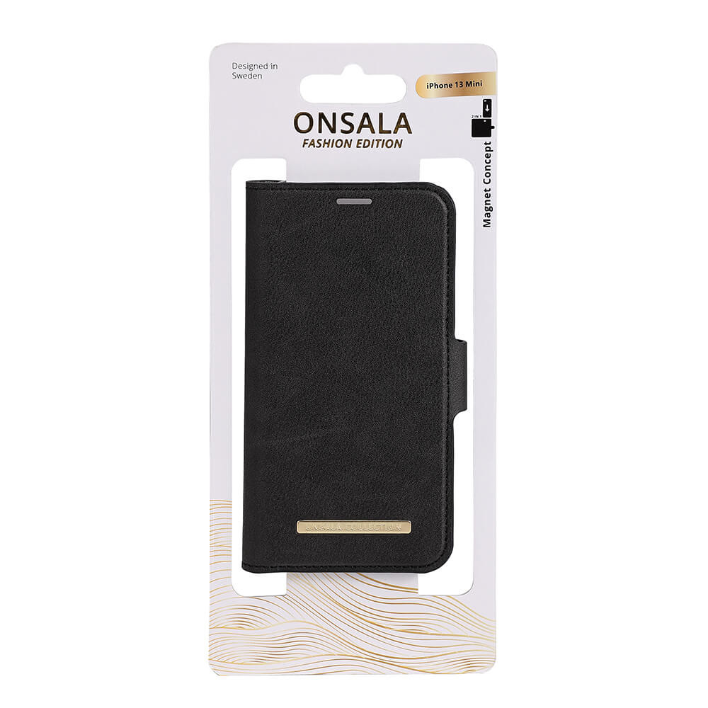 ONSALA COLLECTION Lommebokveske Midnight Black iPhone 13 Mini