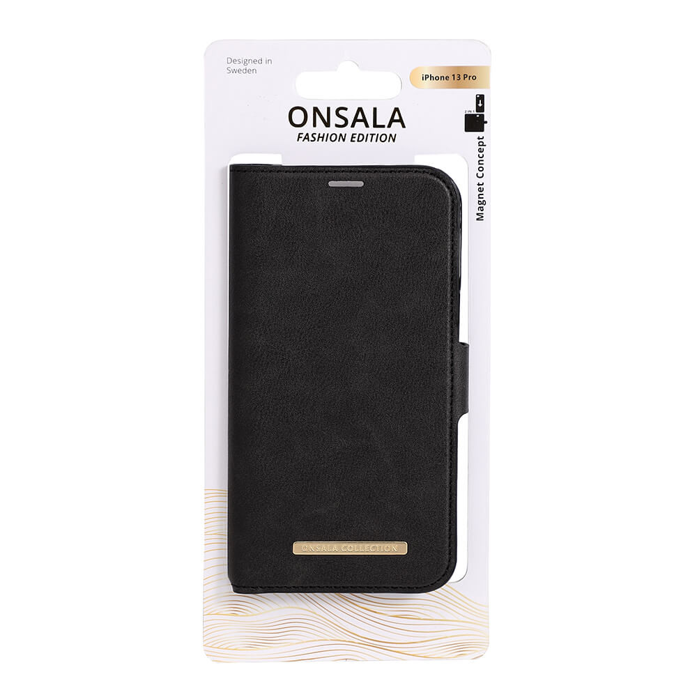 ONSALA COLLECTION Lommebokveske Midnight Black iPhone 13 Pro