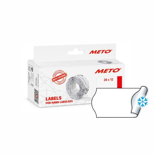BildePrisetikett Meto 26X12Mm Hvit Frys (6 stk)