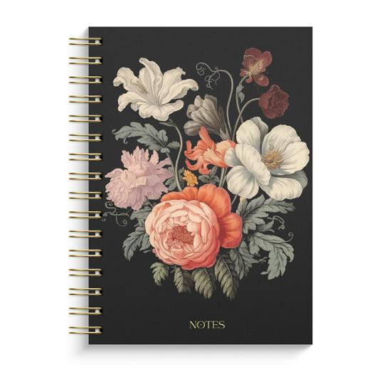 BildeNotatbok Spiral Burde A5 Dark Bloom