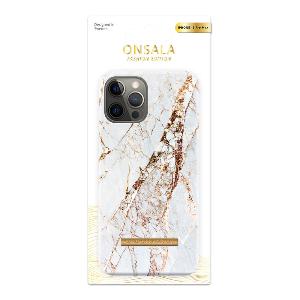 BildeONSALA COLLECTION Mobildeksel Soft White Rhino Marble iPhone 13 Pro Max