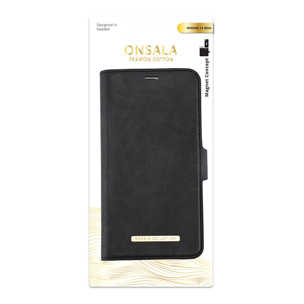 ONSALA COLLECTION Lommebokveske Midnight Black iPhone 12  Mini