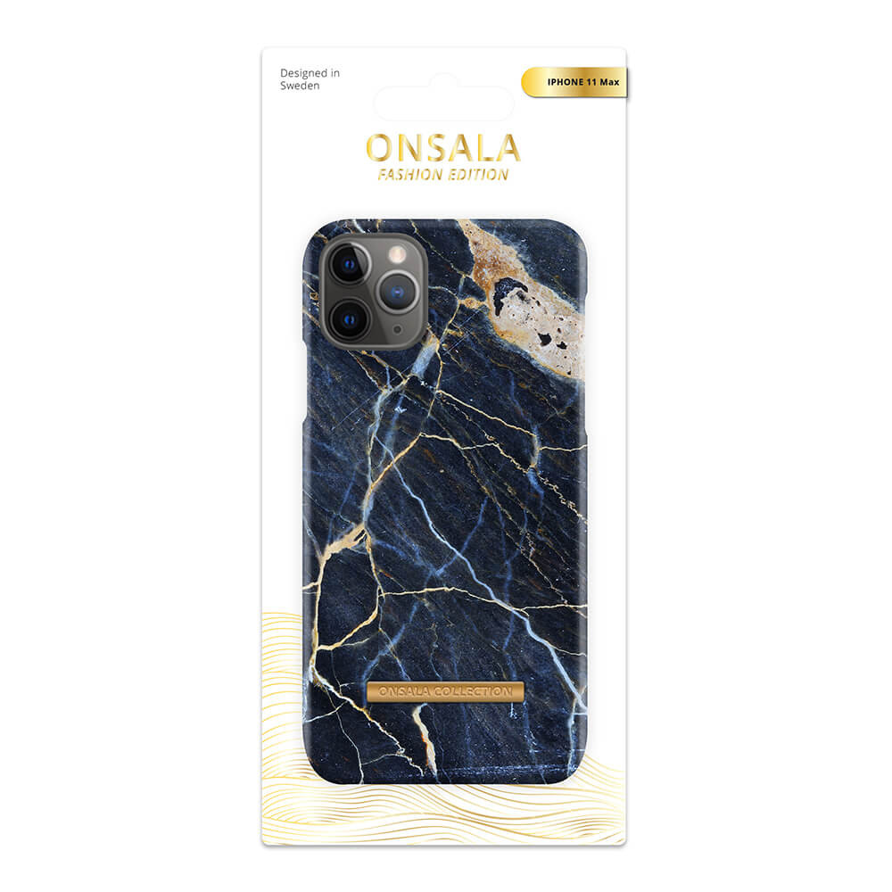 ONSALA COLLECTION Mobildeksel Soft Black Galaxy Marble iPhone 11 Pro Max