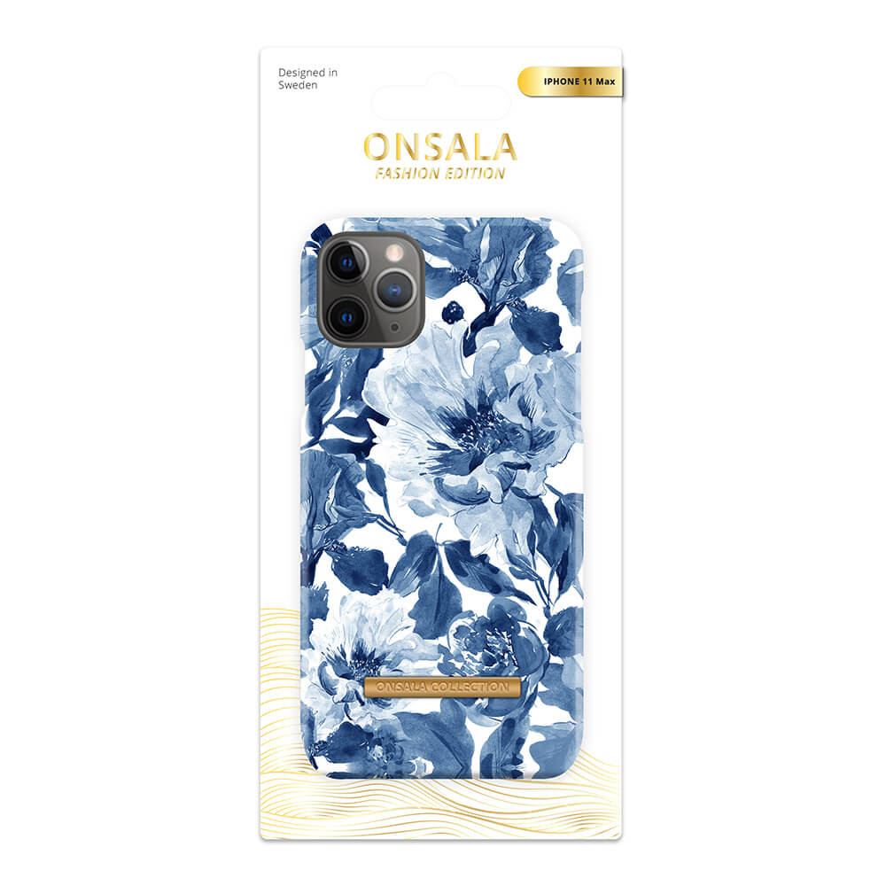 ONSALA COLLECTION Mobildeksel Soft Indigo Peony iPhone 11 Pro Max