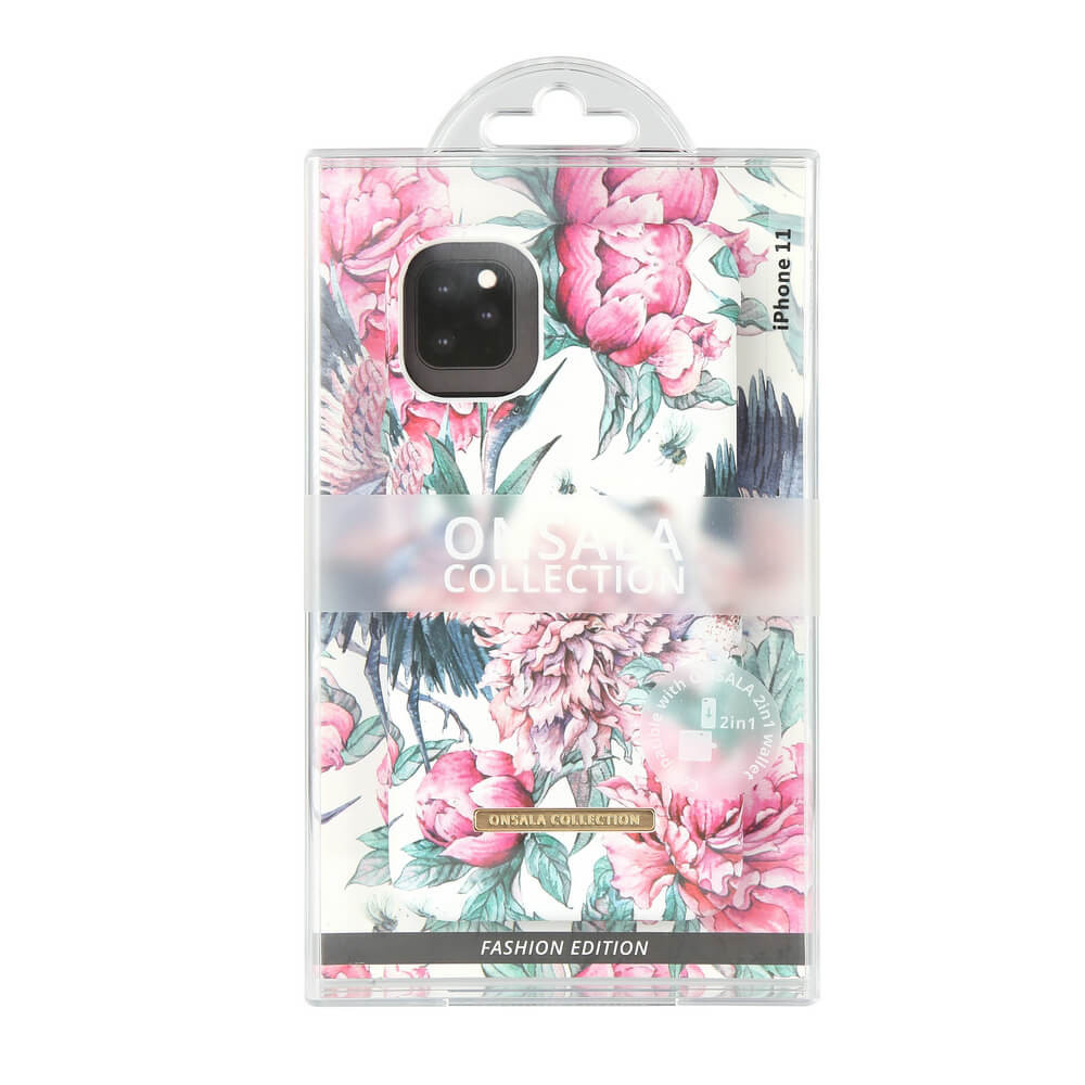 ONSALA COLLECTION Mobildeksel Soft Pink Crane iPhone 11