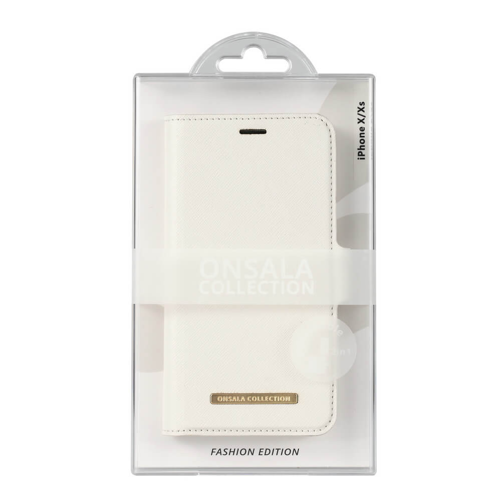 ONSALA COLLECTION Lommebokveske Saffiano White iPhoneX/Xs