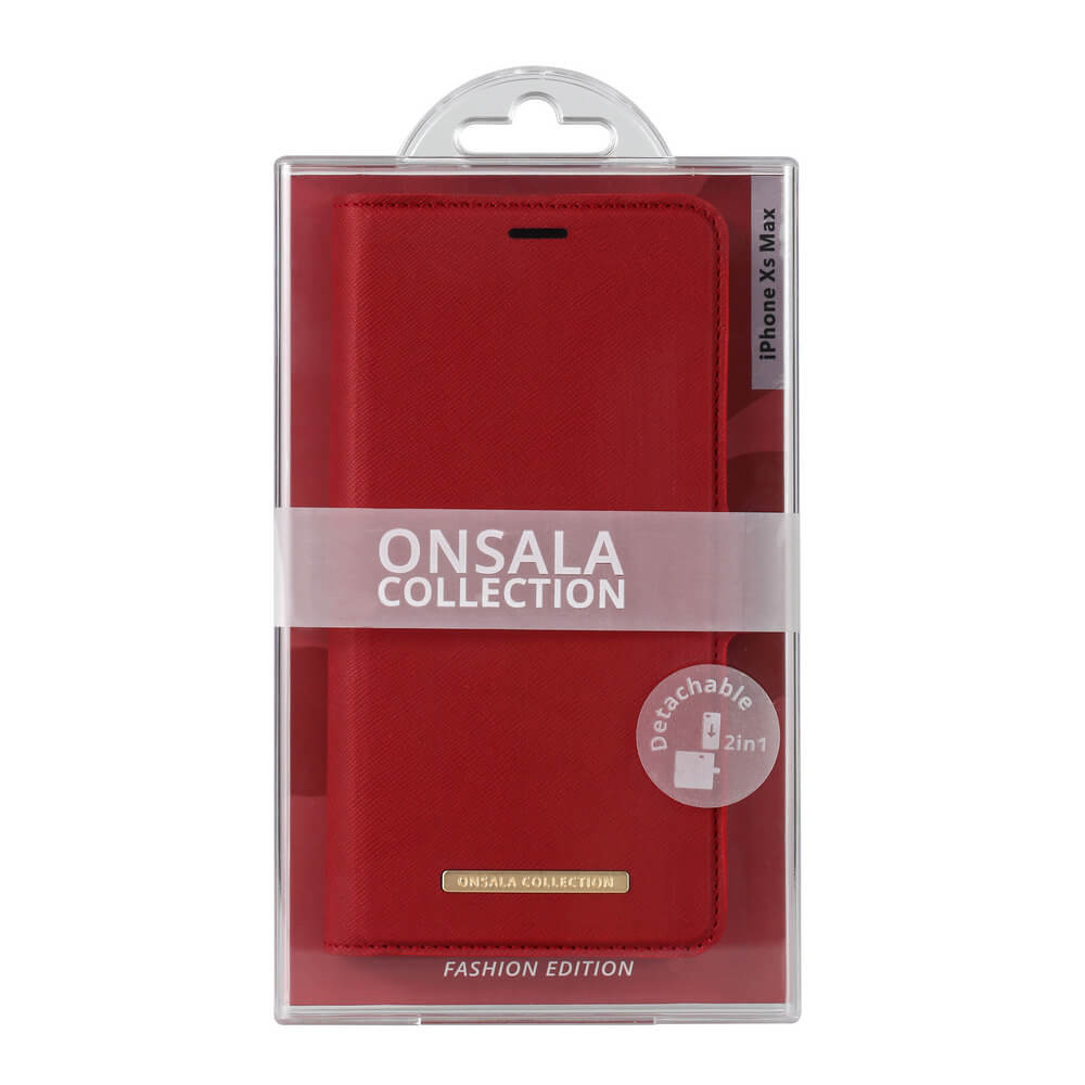 ONSALA COLLECTION Lommebokveske Saffiano Red iPhoneXs Max