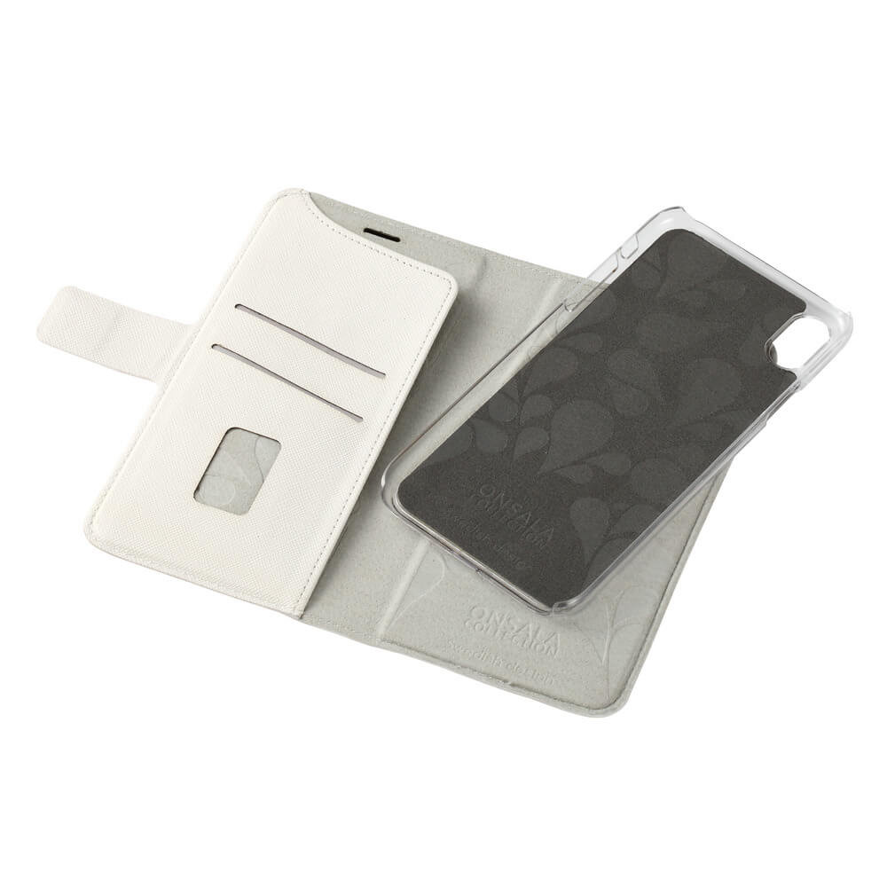 ONSALA COLLECTION Lommebokveske Saffiano White iPhoneXR