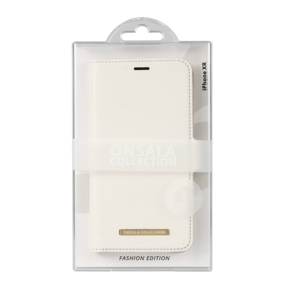 ONSALA COLLECTION Lommebokveske Saffiano White iPhoneXR