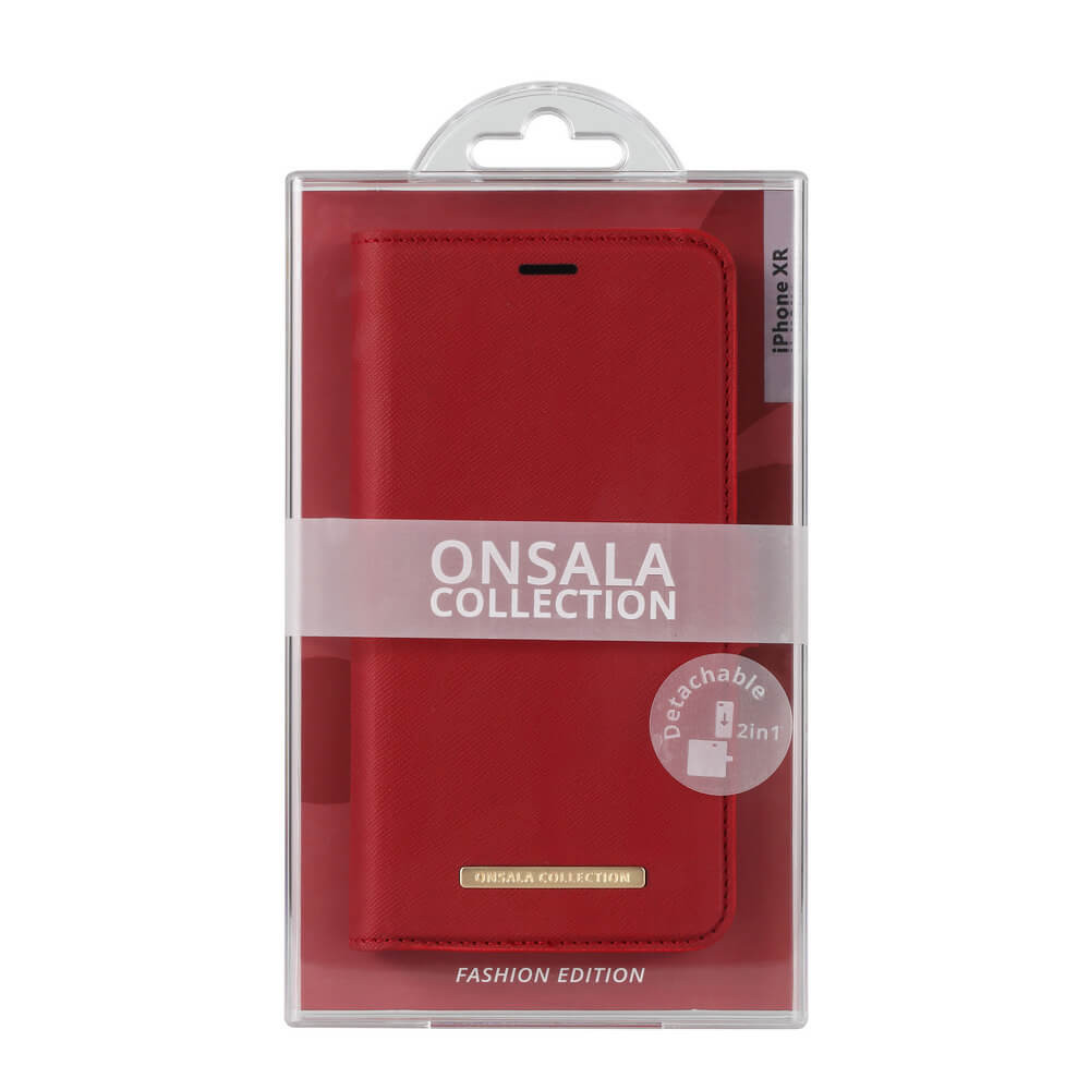 ONSALA COLLECTION Lommebokveske Saffiano Red iPhoneXR