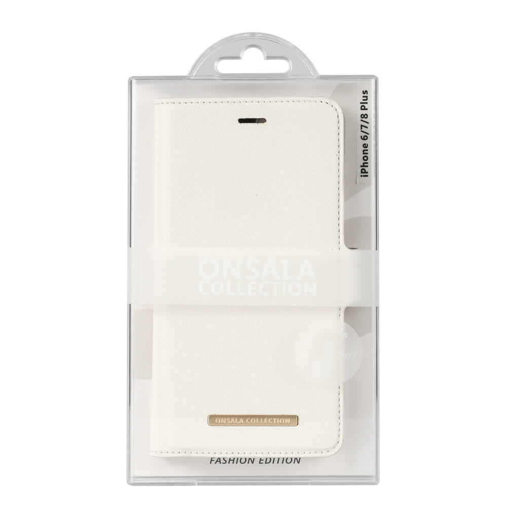 ONSALA COLLECTION Lommebokveske Saffiano White iPhone6/7/8 Plus