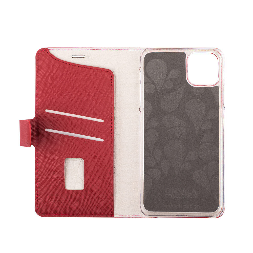 ONSALA COLLECTION Lommebokveske Saffiano Red iPhone 11 Pro Max