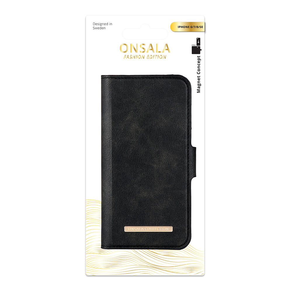 ONSALA COLLECTION Lommebokveske Midnight Black iPhone 6/7/8/SE