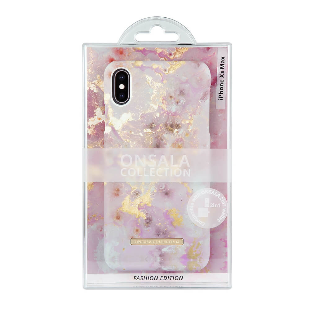 ONSALA COLLECTION Mobildeksel Shine RoseGold Marble iPhoneXs Max