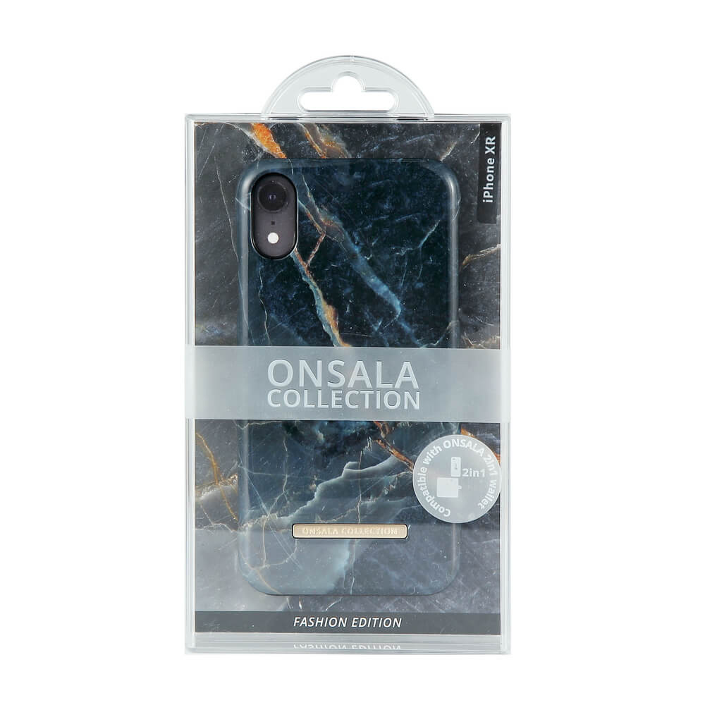 ONSALA COLLECTION Mobildeksel Shine Grey Marble iPhoneXR