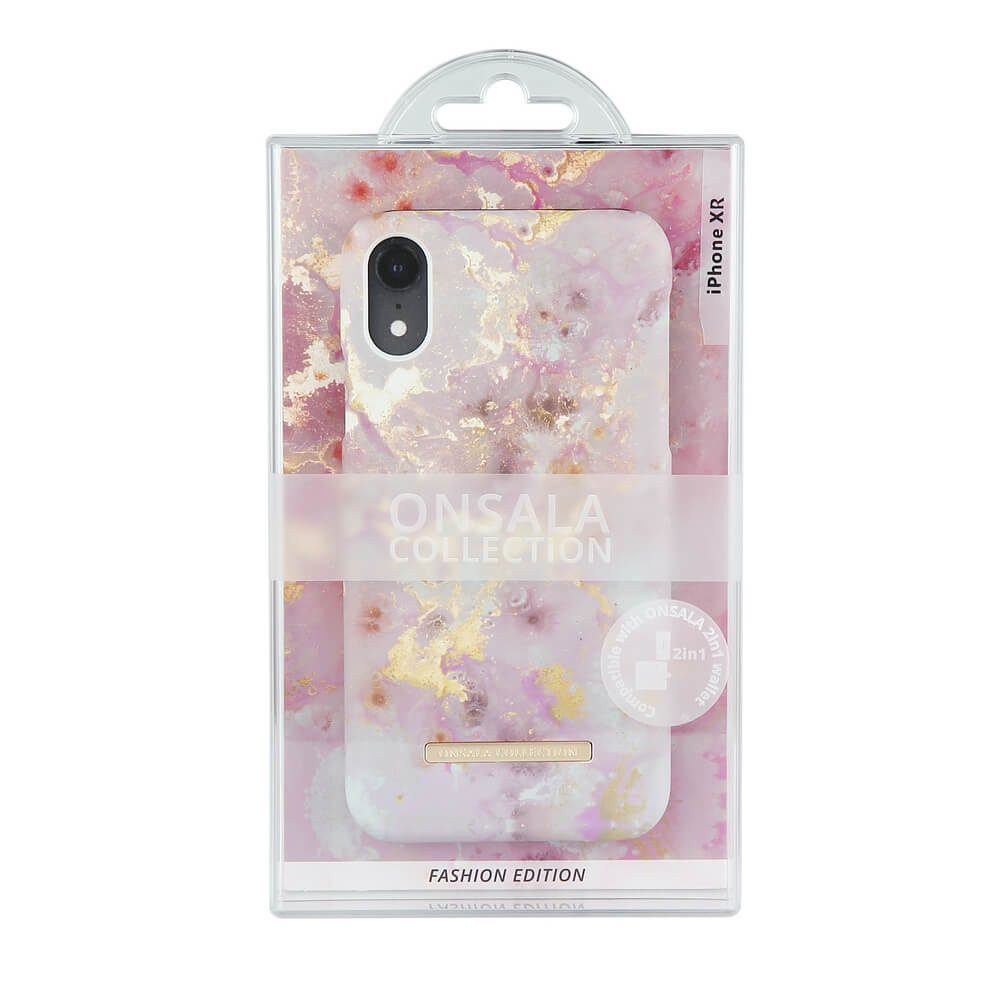 ONSALA COLLECTION Mobildeksel Shine RoseGold Marble iPhoneXR