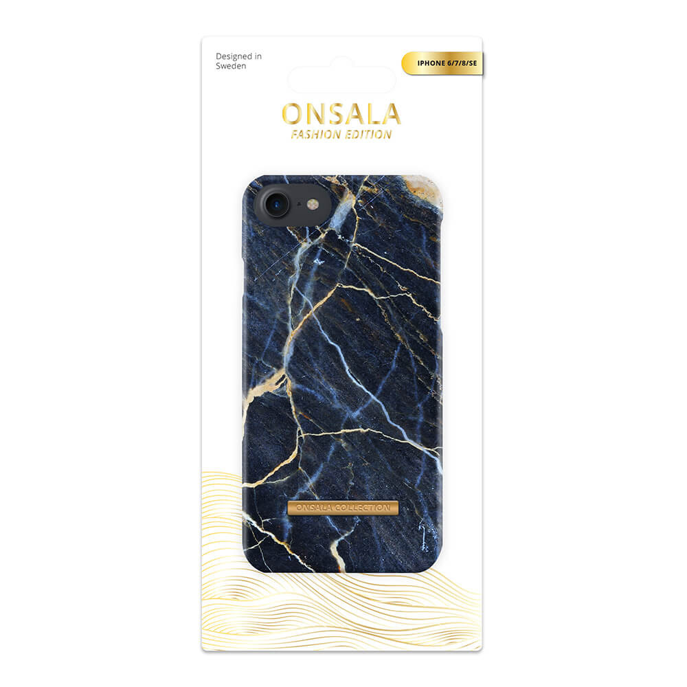 ONSALA COLLECTION Mobildeksel Soft Black Galaxy Marble iPhone6/7/8/SE