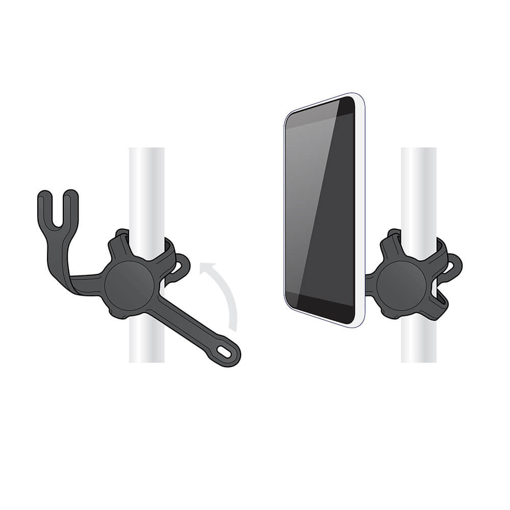 POPSOCKETS PopMount 2 Flex Svart Universal holder for Stolpe/Bord/Bil mm