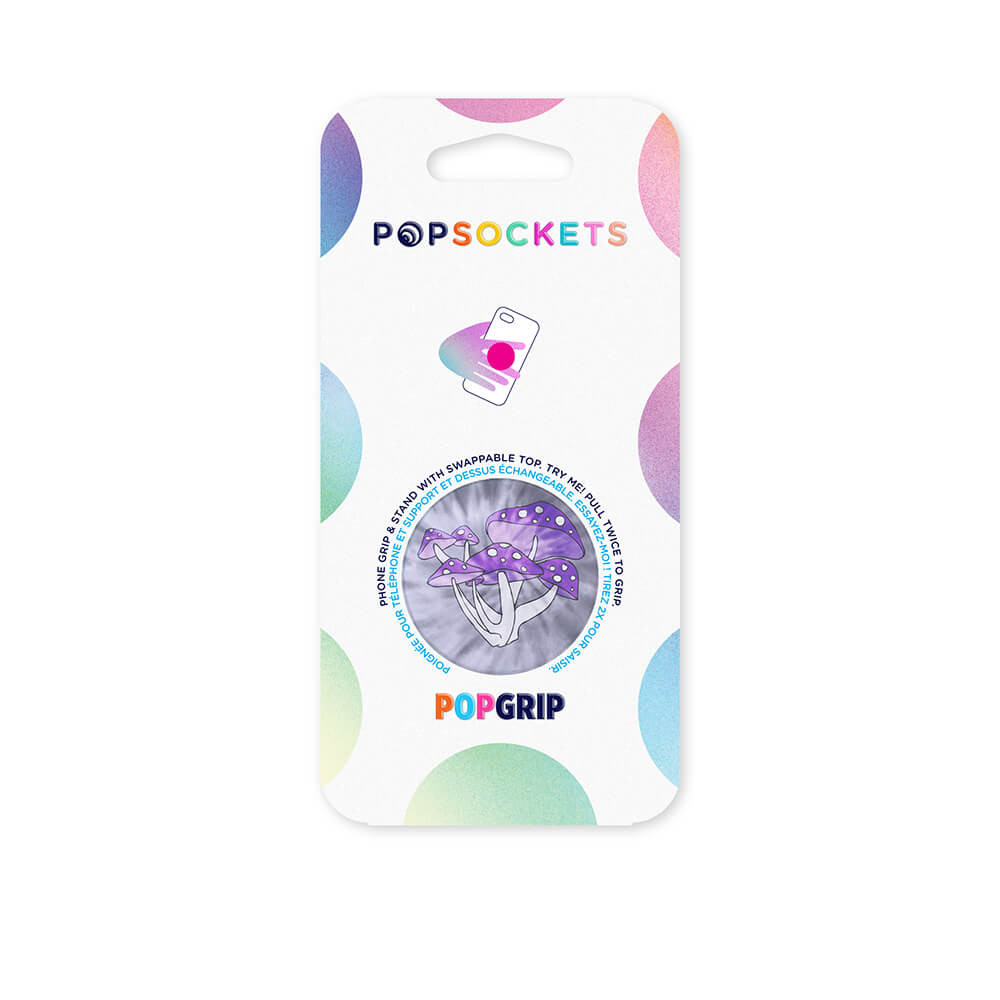 POPSOCKETS Tie Dye Toadstools Avtagbart Grip med Stativfunksjon