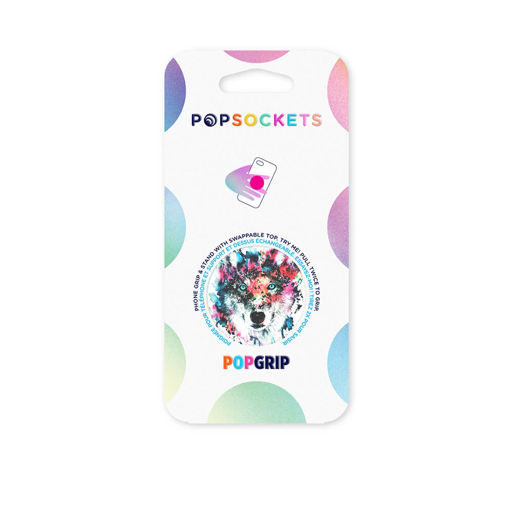POPSOCKETS Wolf Avtagbart Grip med Stativfunksjon