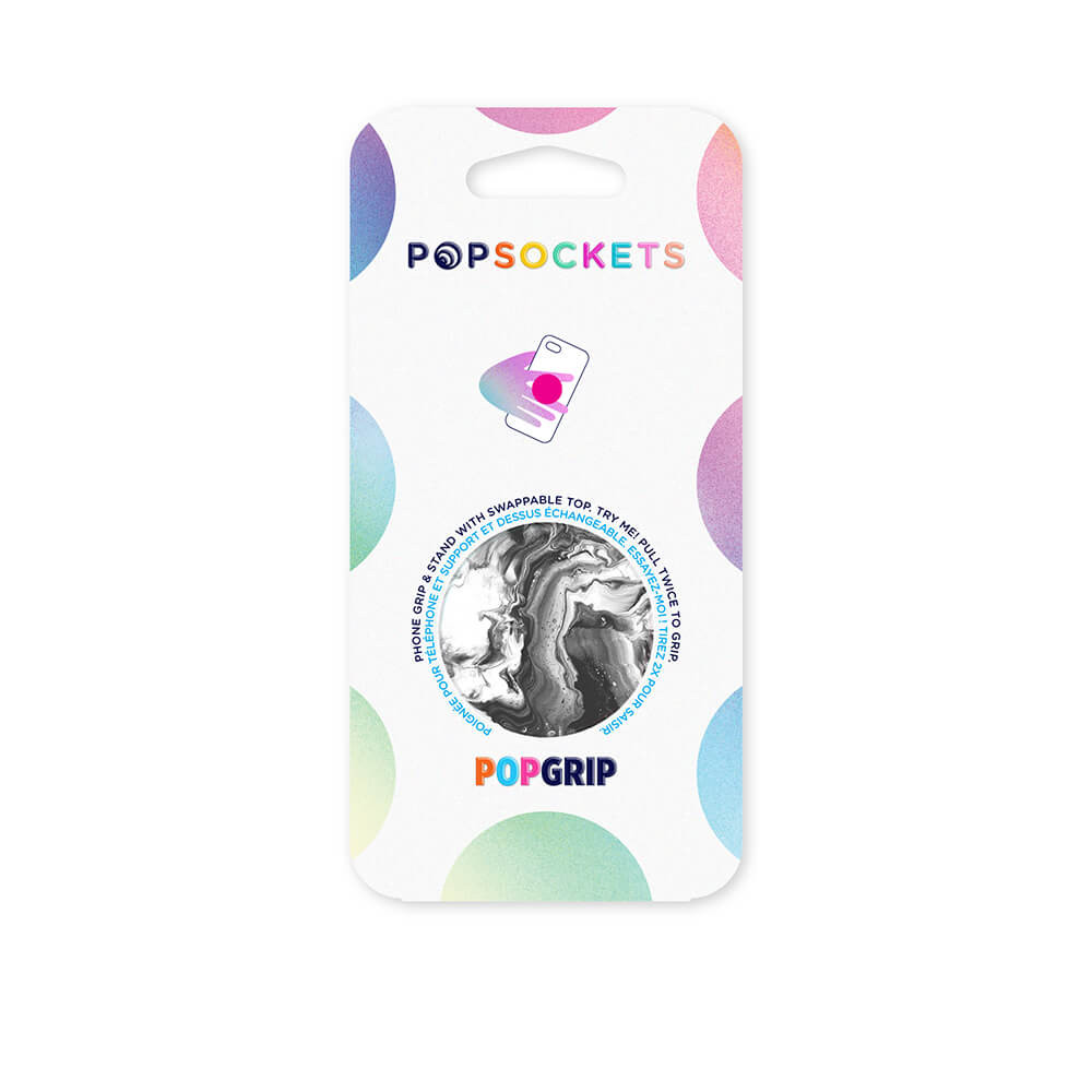 POPSOCKETS Ghost Marble Avtagbart Grip med Stativfunksjon