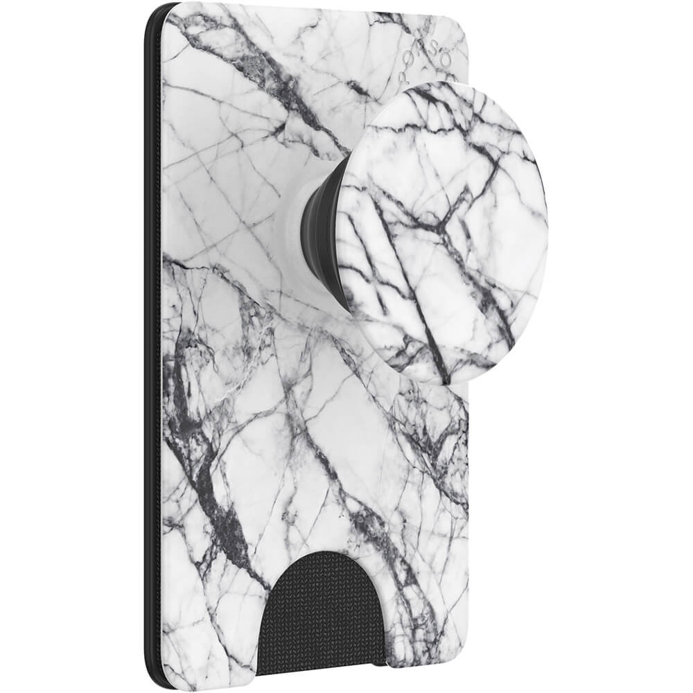 POPSOCKETS Wallet Dove White Marble Avtagbar Lommebok PopWallet+