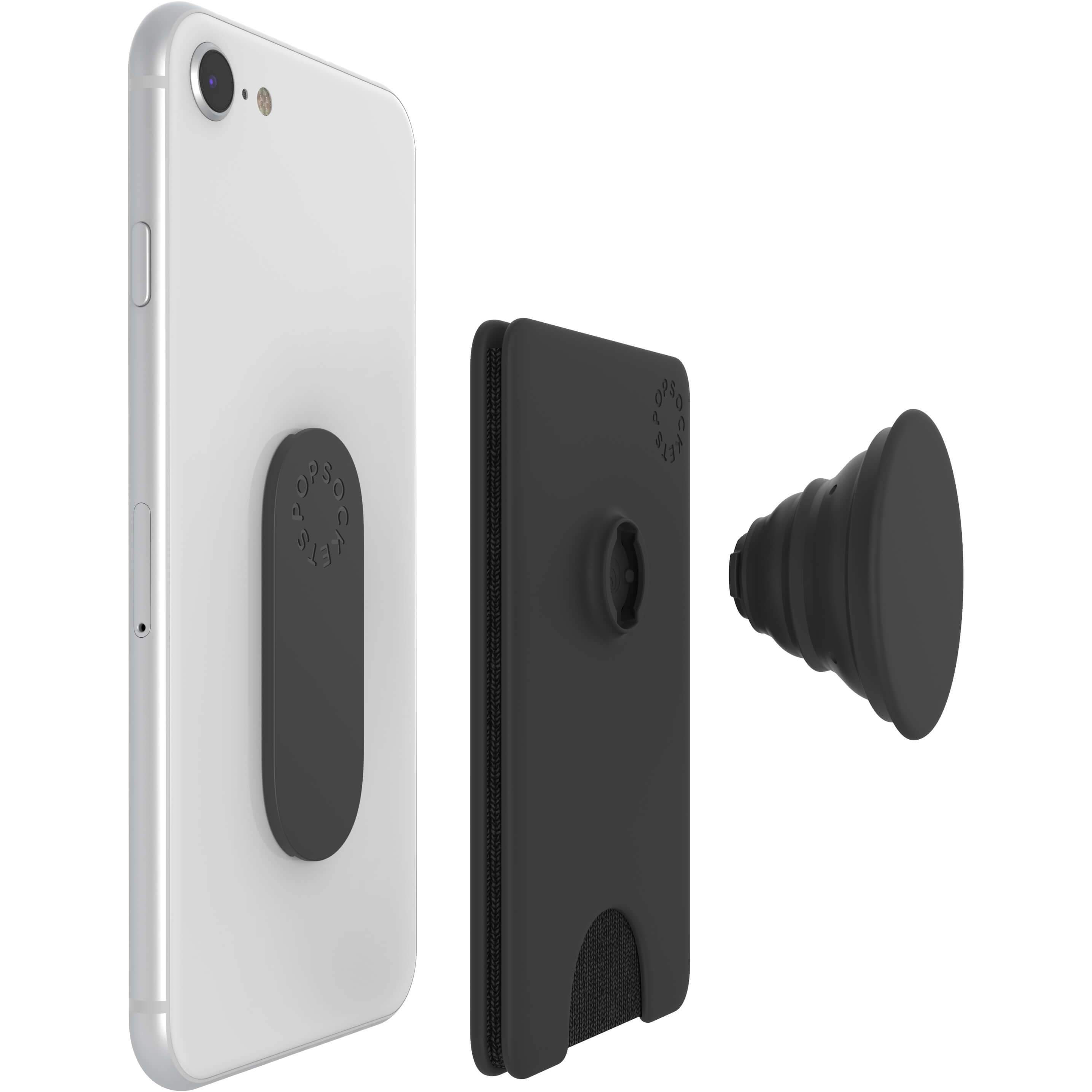 POPSOCKETS Wallet Black Avtagbar Lommebok for Mobil PopWallet+