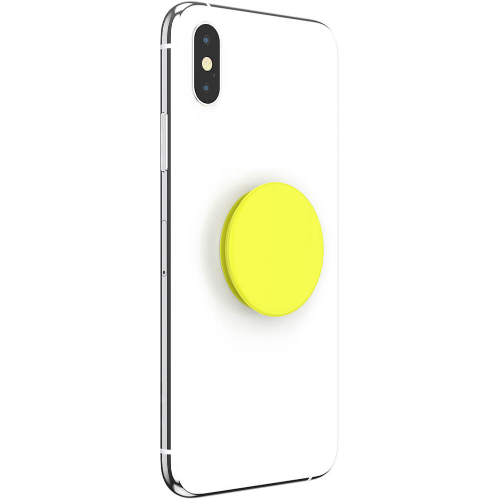 POPSOCKETS Neon Jolt Yellow Avtagbart Grip med stativfunksjon