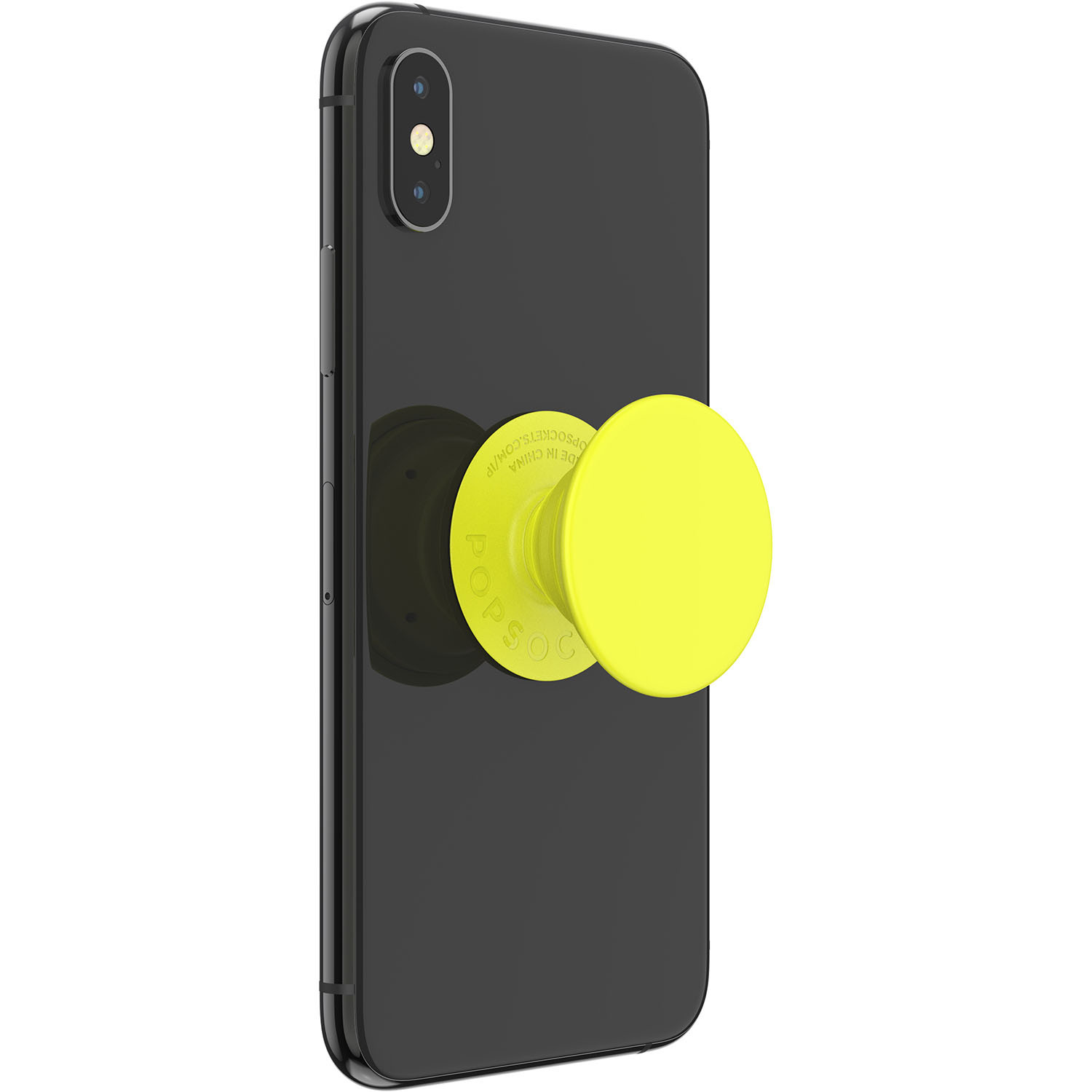 POPSOCKETS Neon Jolt Yellow Avtagbart Grip med stativfunksjon