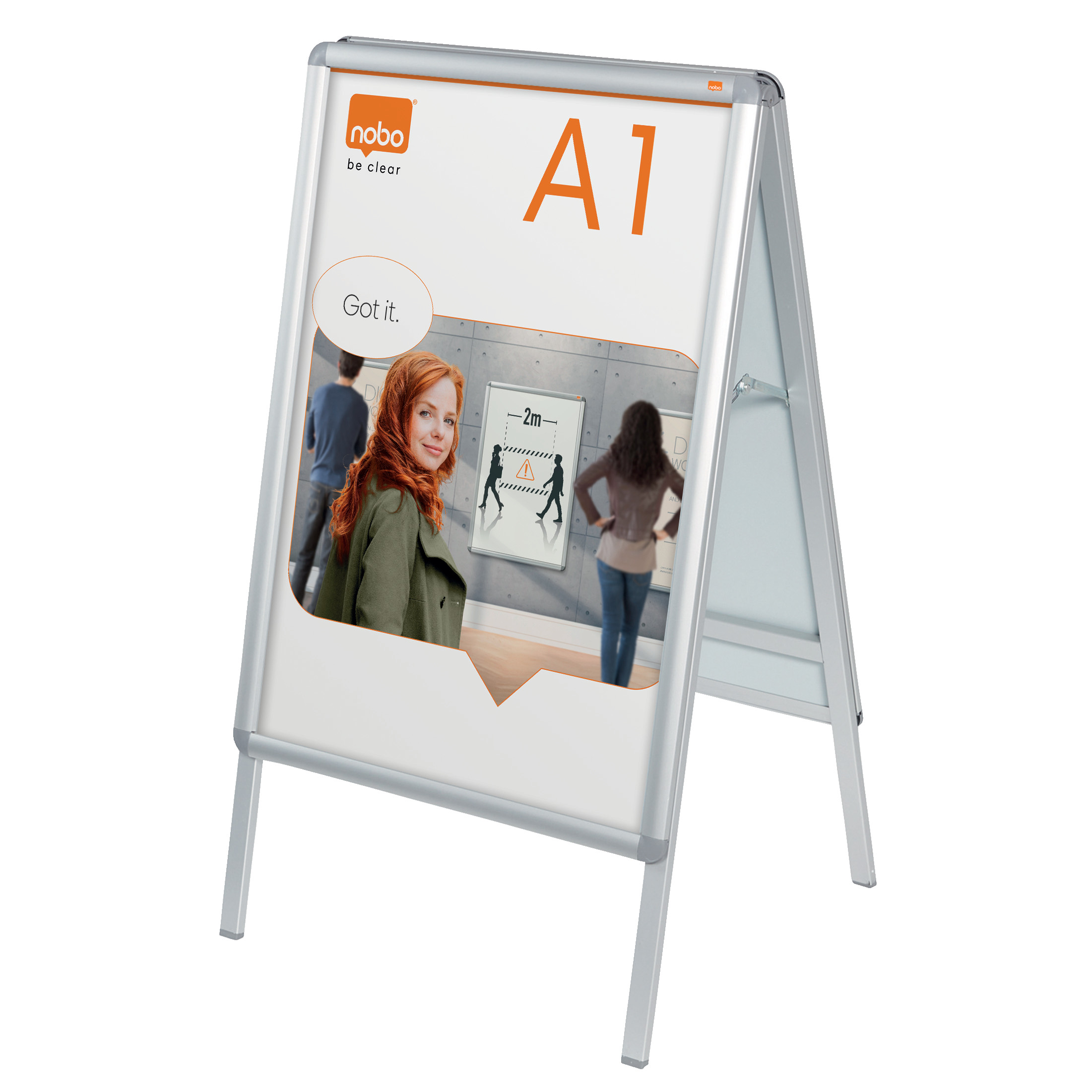 BildePlakatramme Nobo Clip A-Frame A1