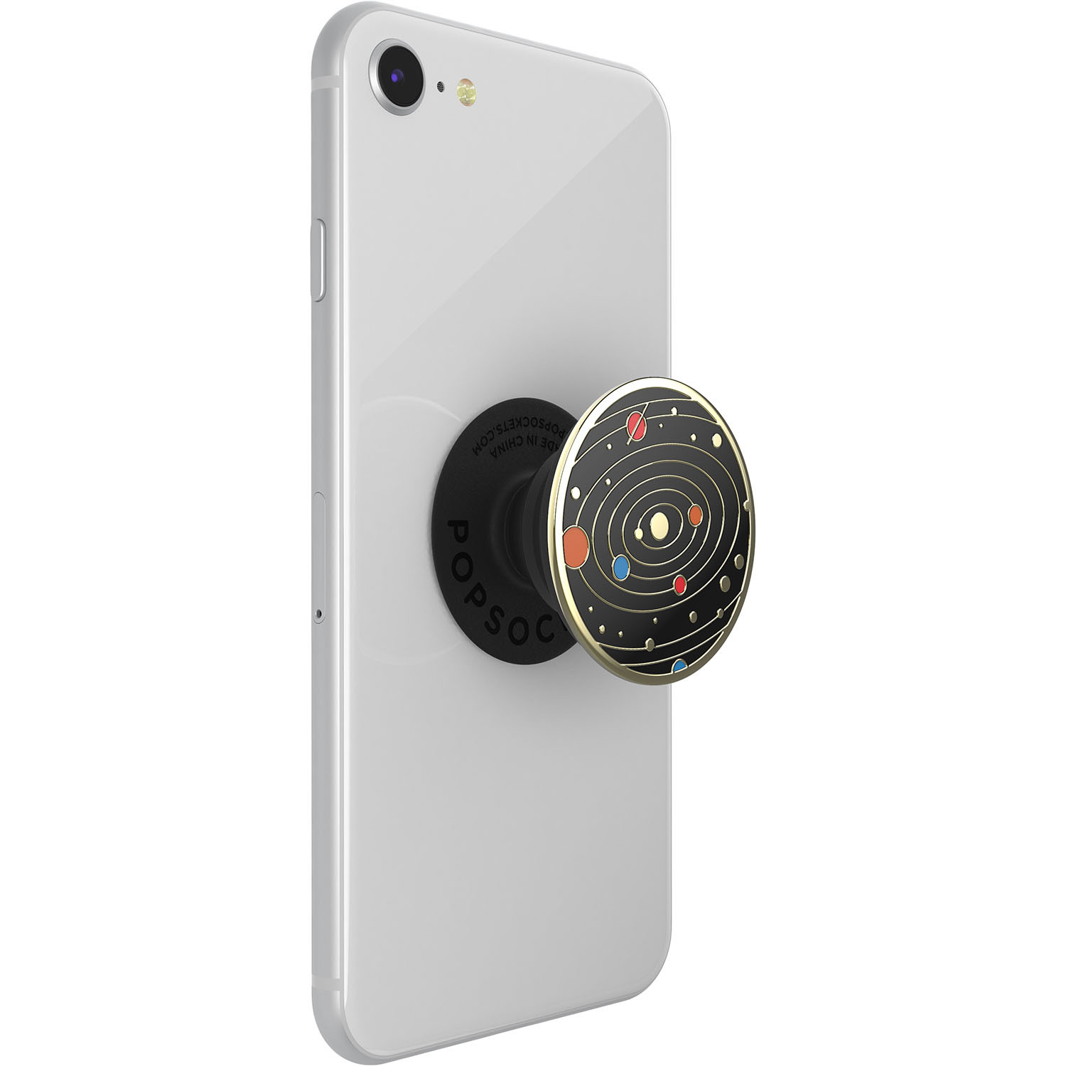POPSOCKETS Enamel Solar flare Black Avtagbart Grip med stativfunksjon Premium
