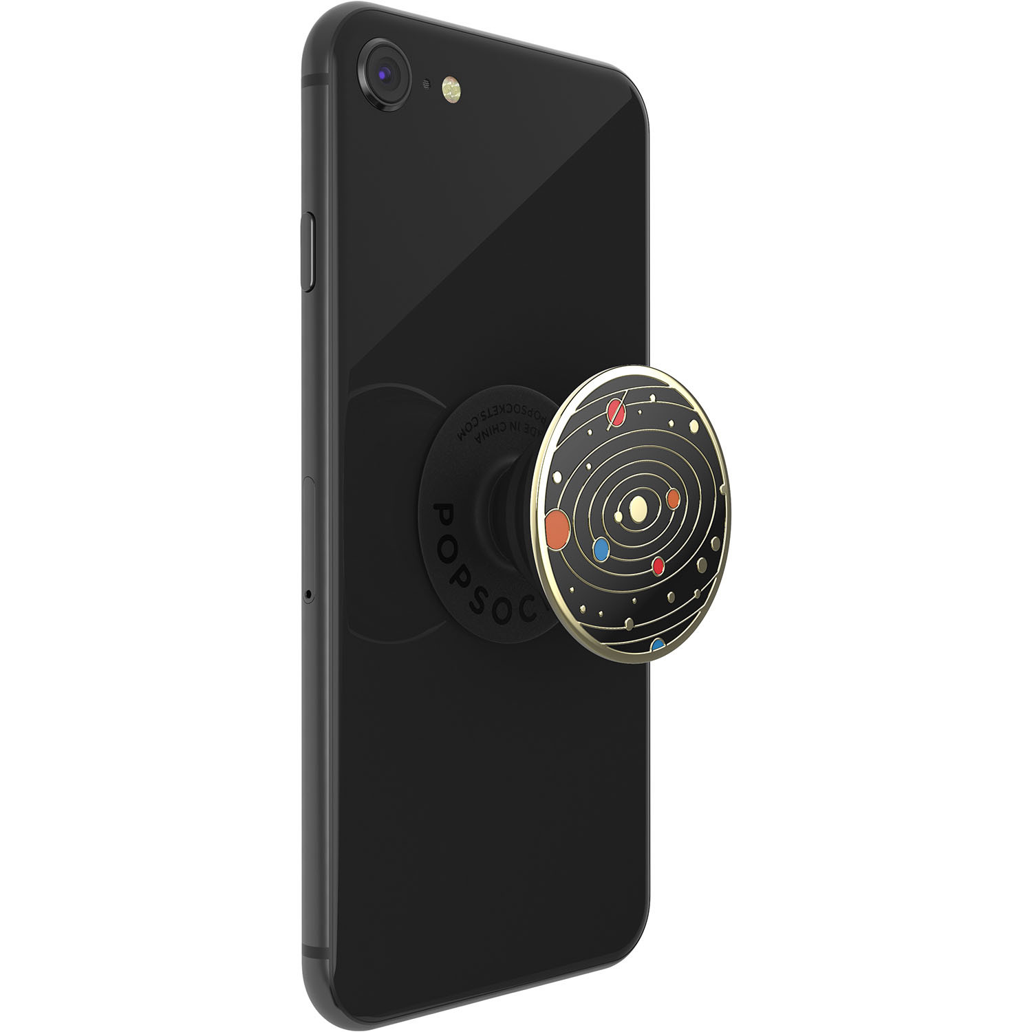 POPSOCKETS Enamel Solar flare Black Avtagbart Grip med stativfunksjon Premium
