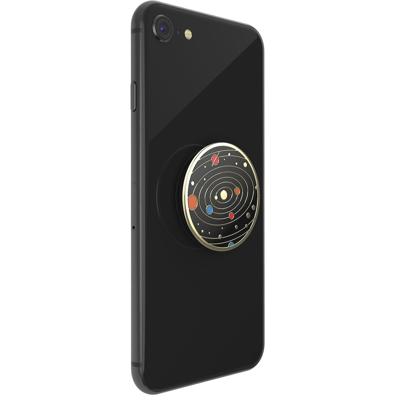 POPSOCKETS Enamel Solar flare Black Avtagbart Grip med stativfunksjon Premium