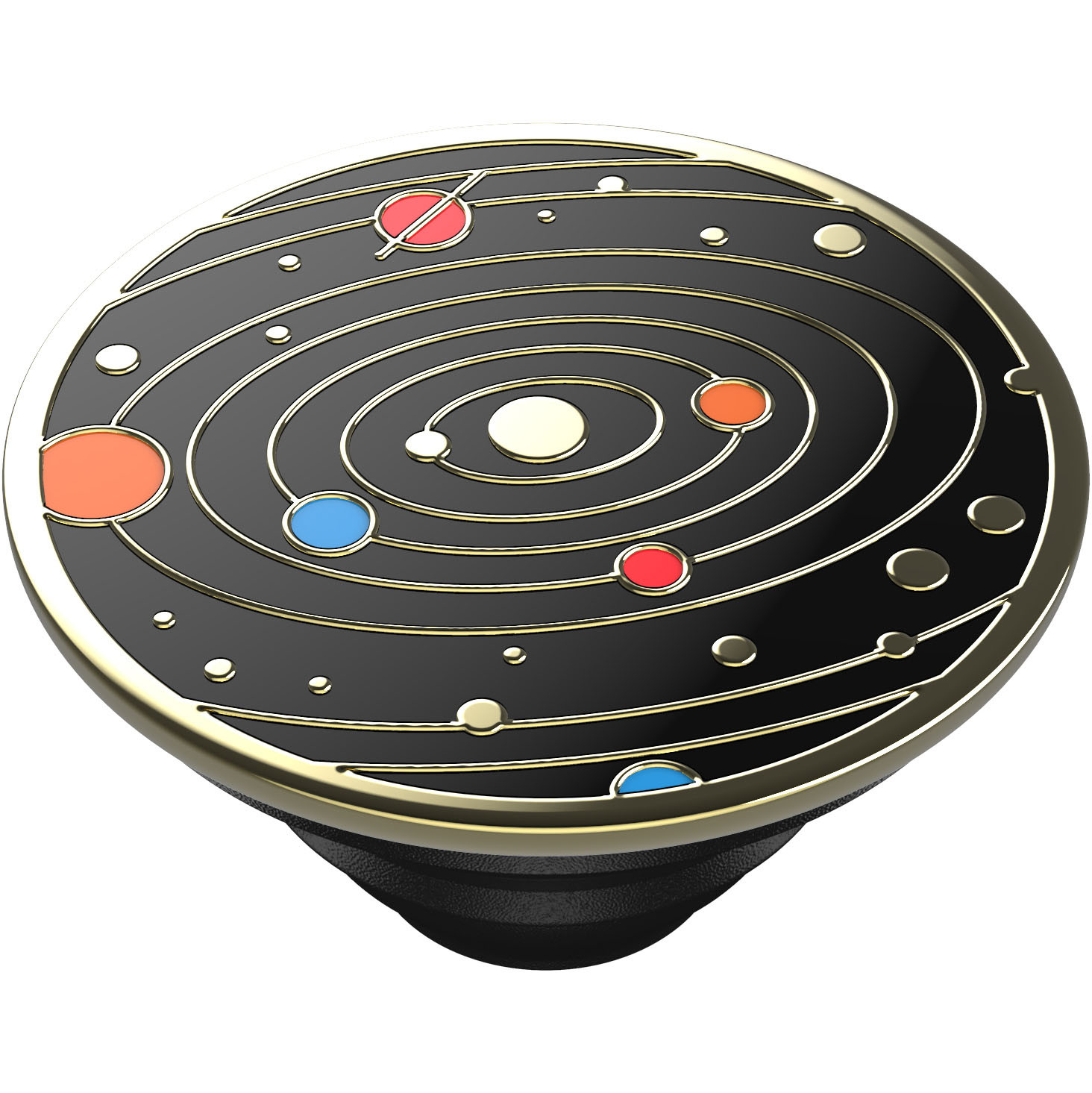 POPSOCKETS Enamel Solar flare Black Avtagbart Grip med stativfunksjon Premium