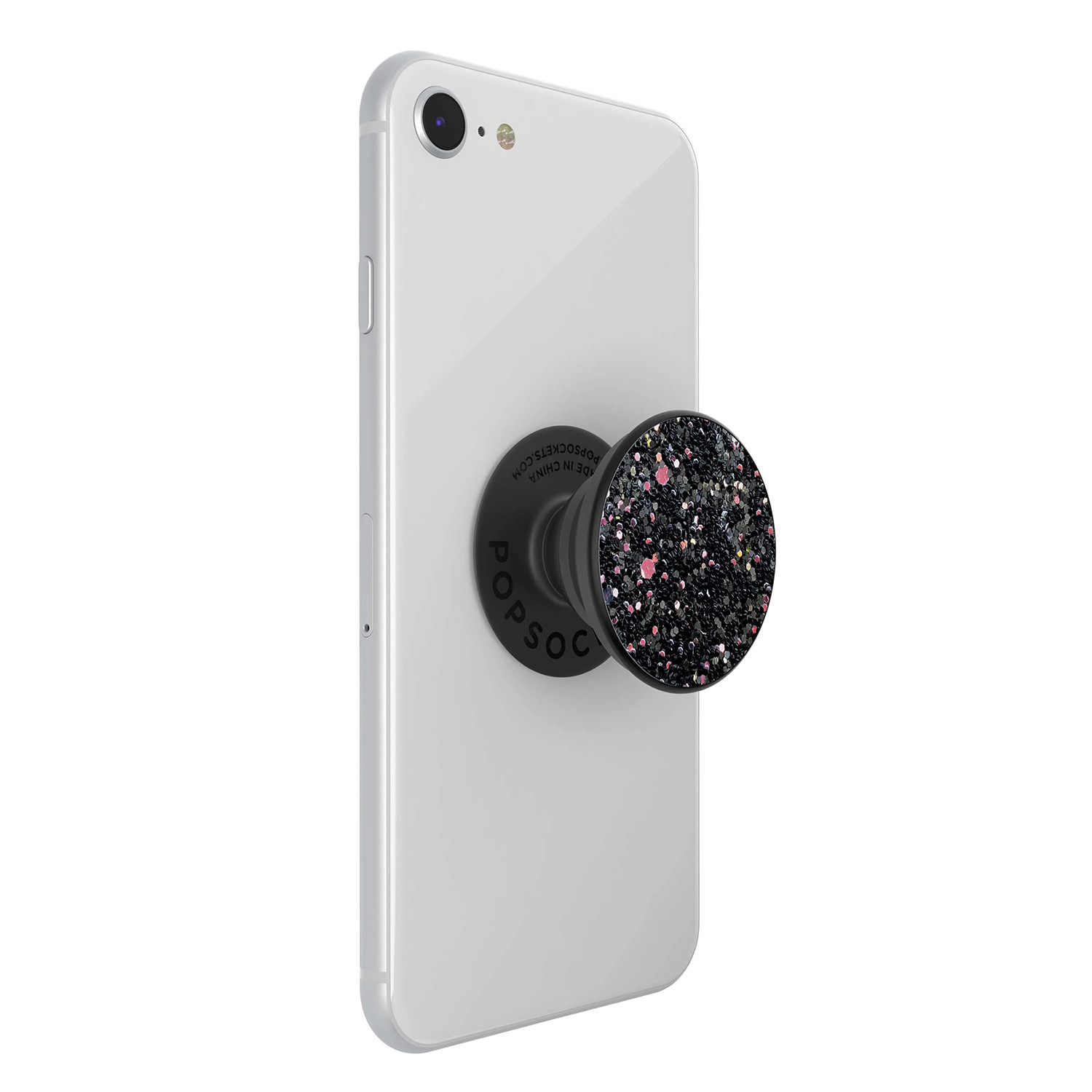 POPSOCKETS Sparkle Black Avtagbart Grip med stativfunksjon Premium