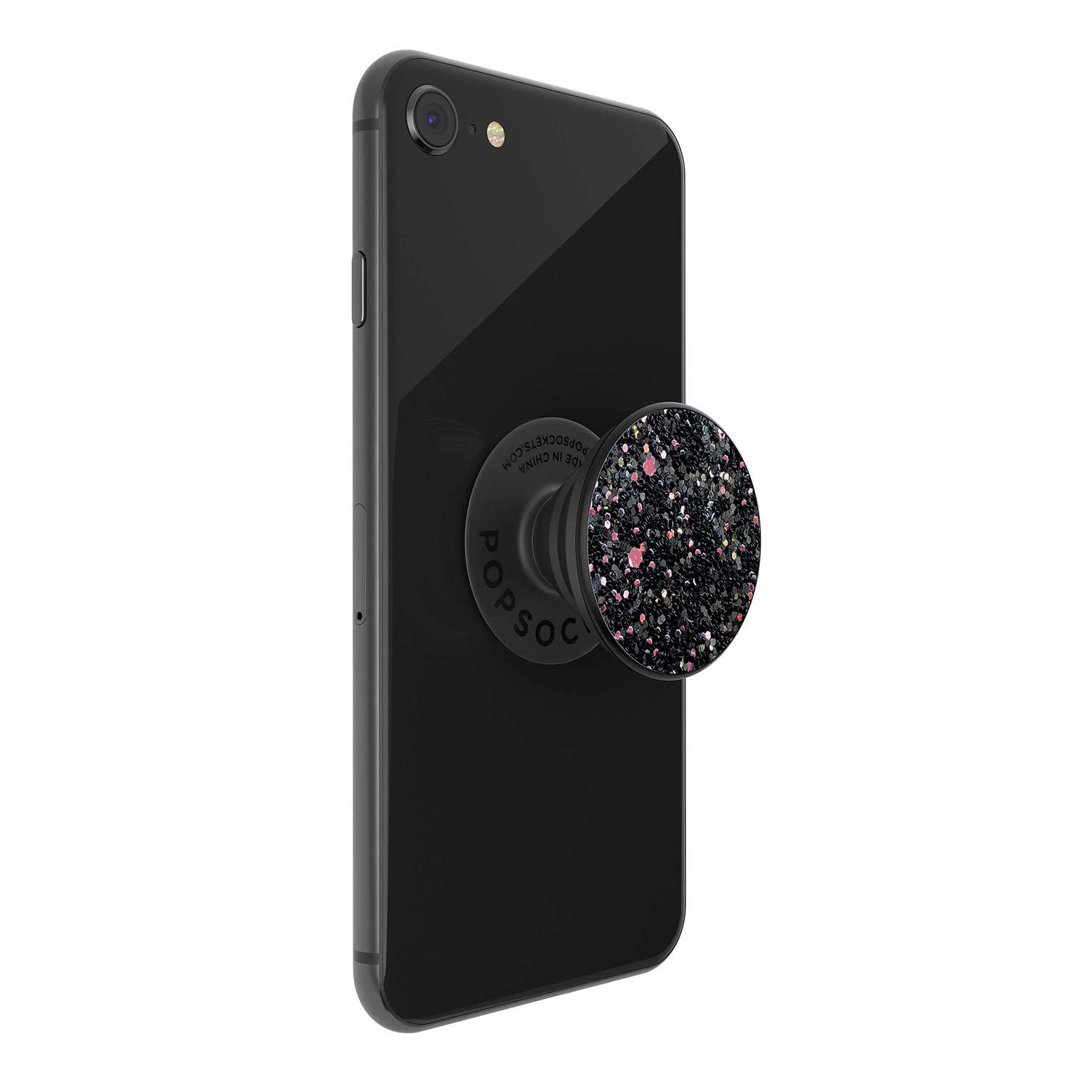 POPSOCKETS Sparkle Black Avtagbart Grip med stativfunksjon Premium
