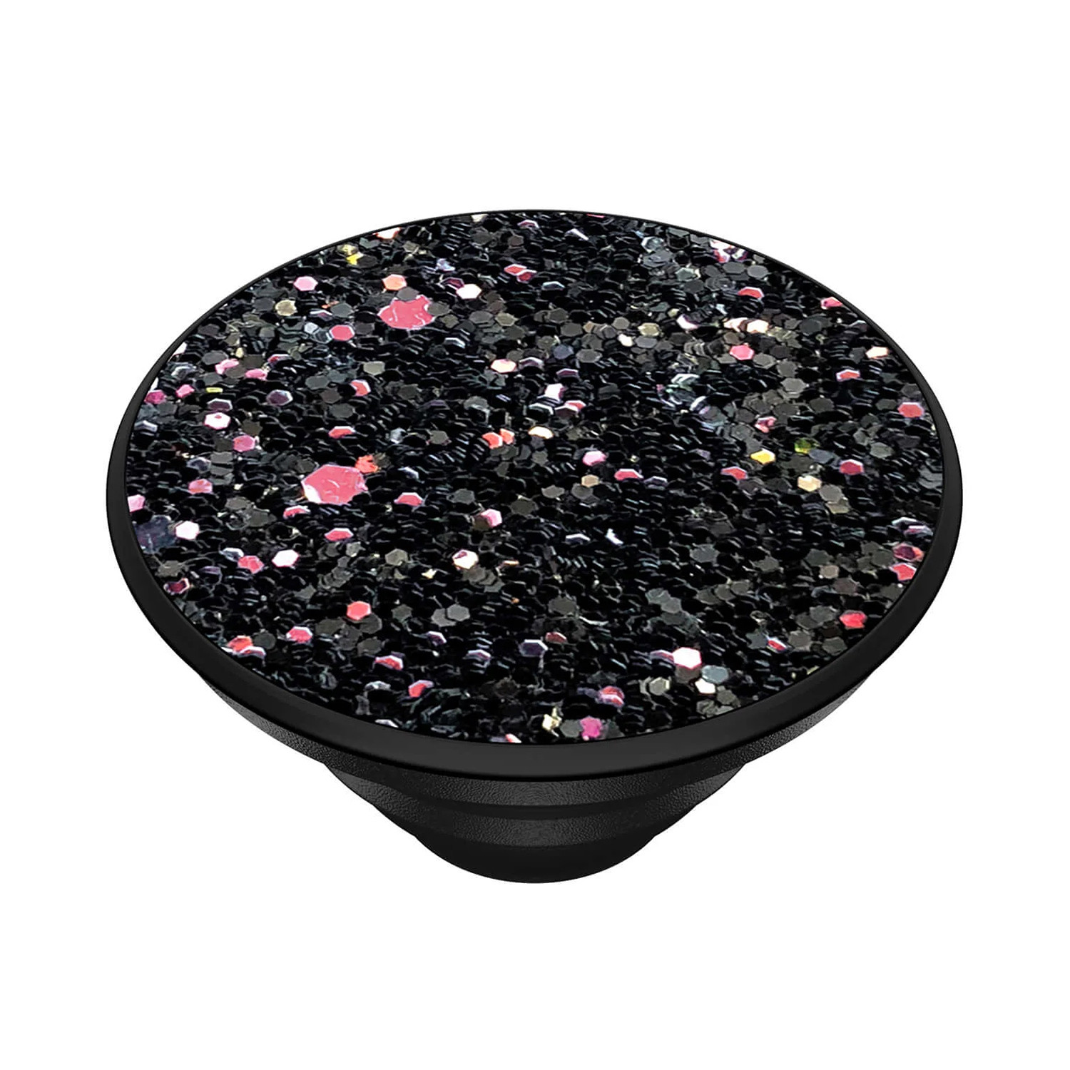 POPSOCKETS Sparkle Black Avtagbart Grip med stativfunksjon Premium