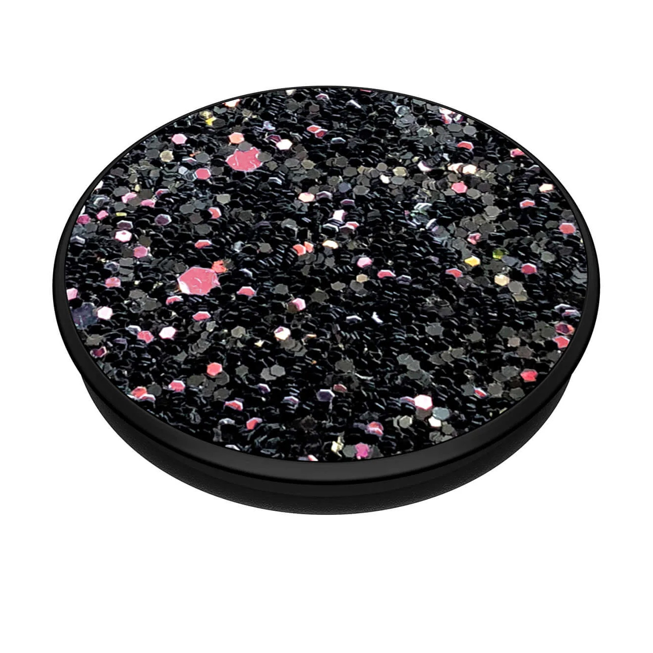 POPSOCKETS Sparkle Black Avtagbart Grip med stativfunksjon Premium