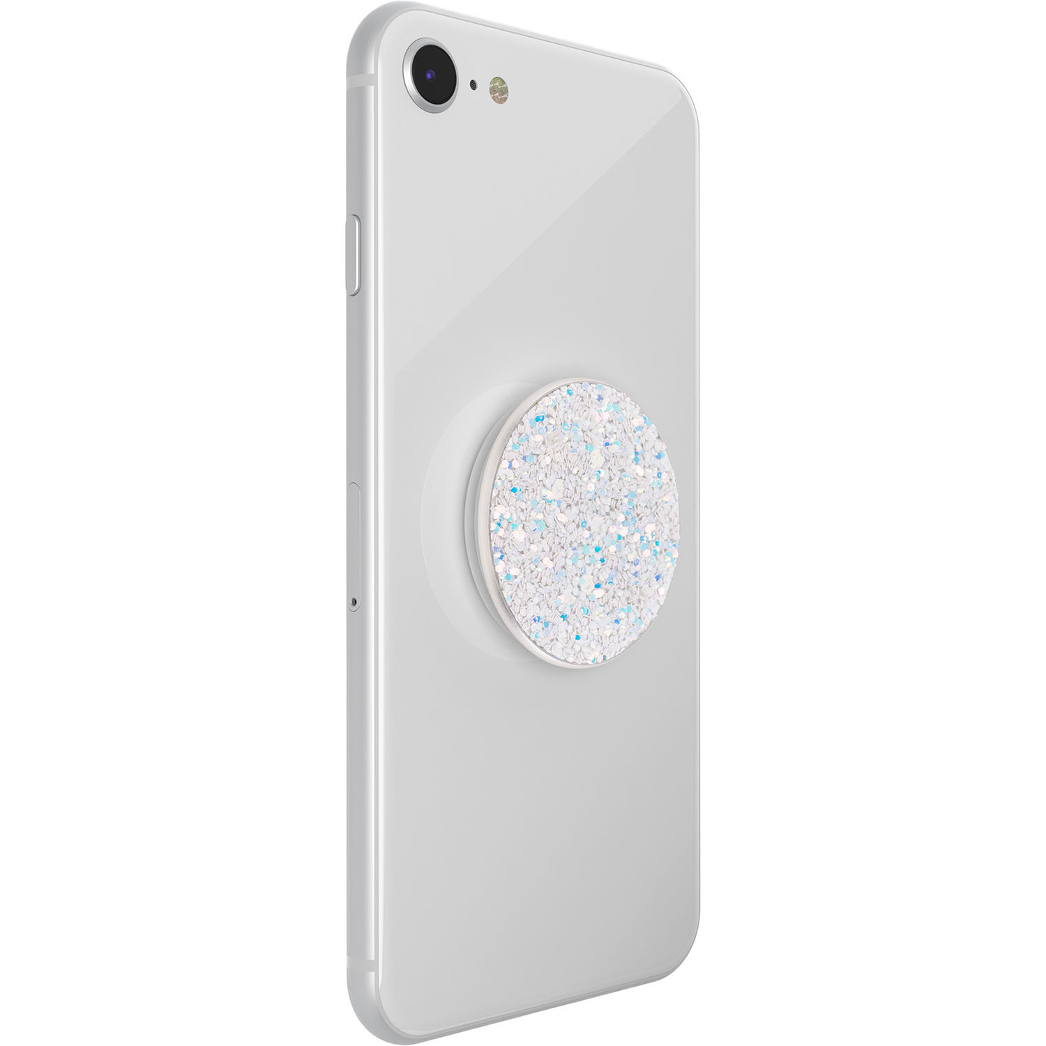 POPSOCKETS Sparkle Snow White Avtagbart Grip med stativfunksjon Premium
