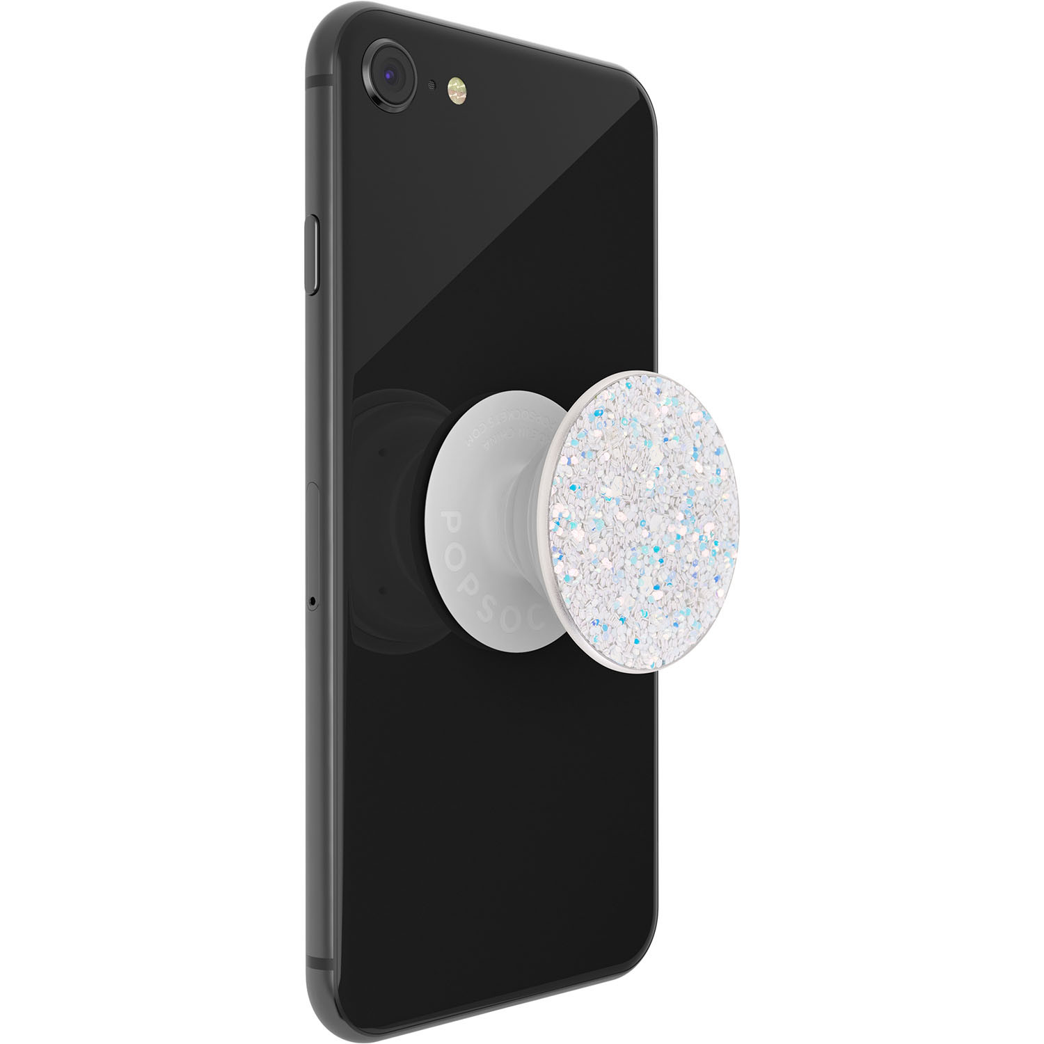 POPSOCKETS Sparkle Snow White Avtagbart Grip med stativfunksjon Premium