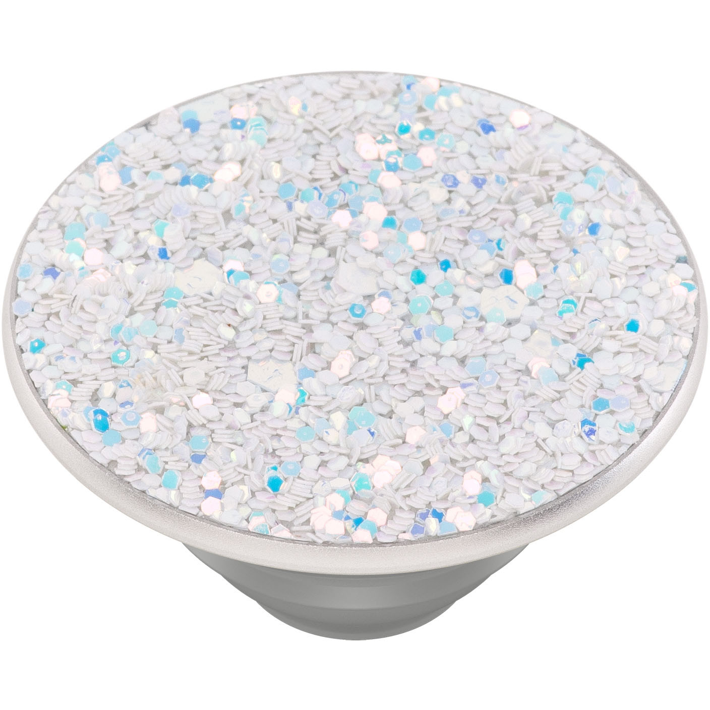 POPSOCKETS Sparkle Snow White Avtagbart Grip med stativfunksjon Premium