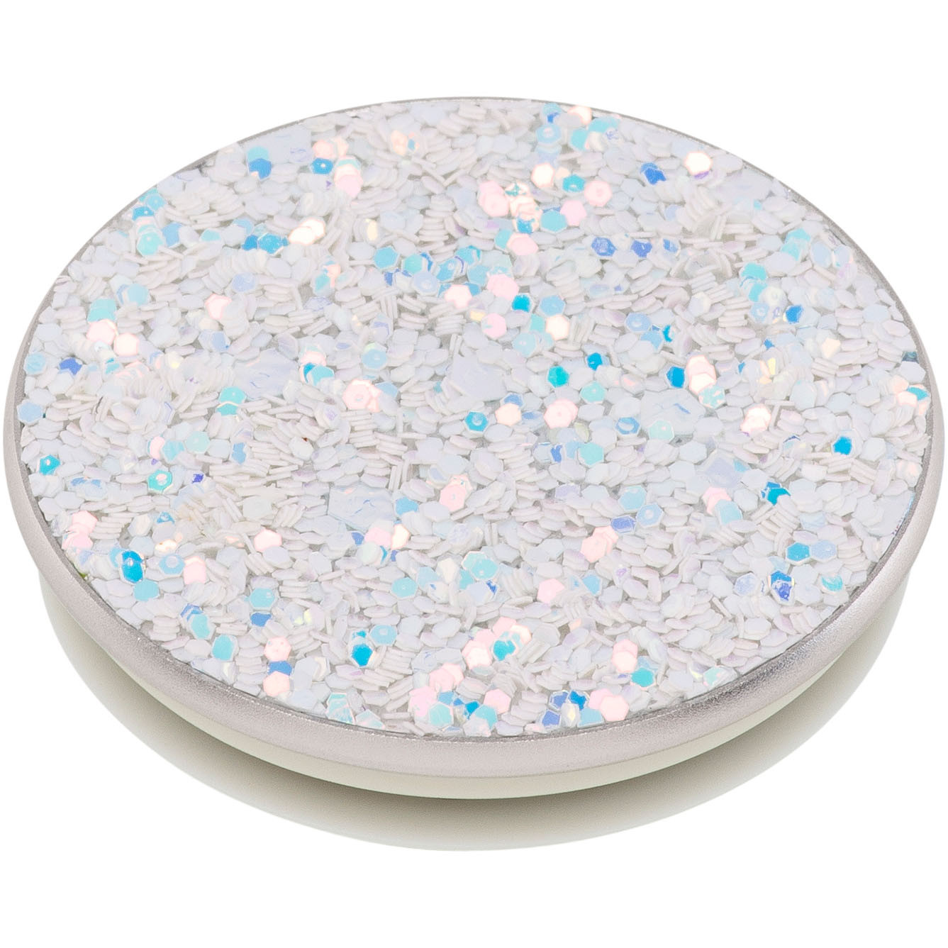 POPSOCKETS Sparkle Snow White Avtagbart Grip med stativfunksjon Premium
