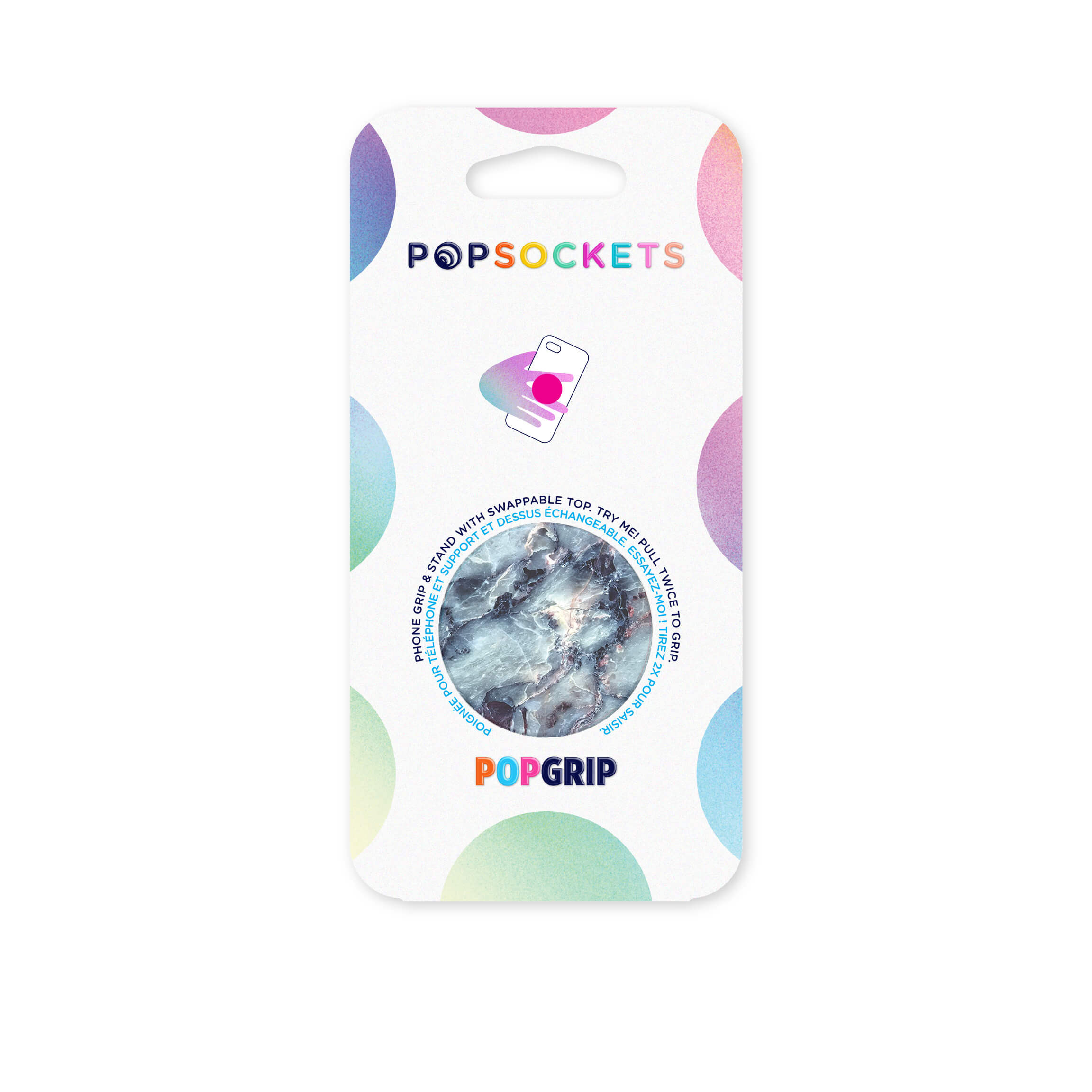 POPSOCKETS Blue Marble Avtagbart Grip med stativfunksjon