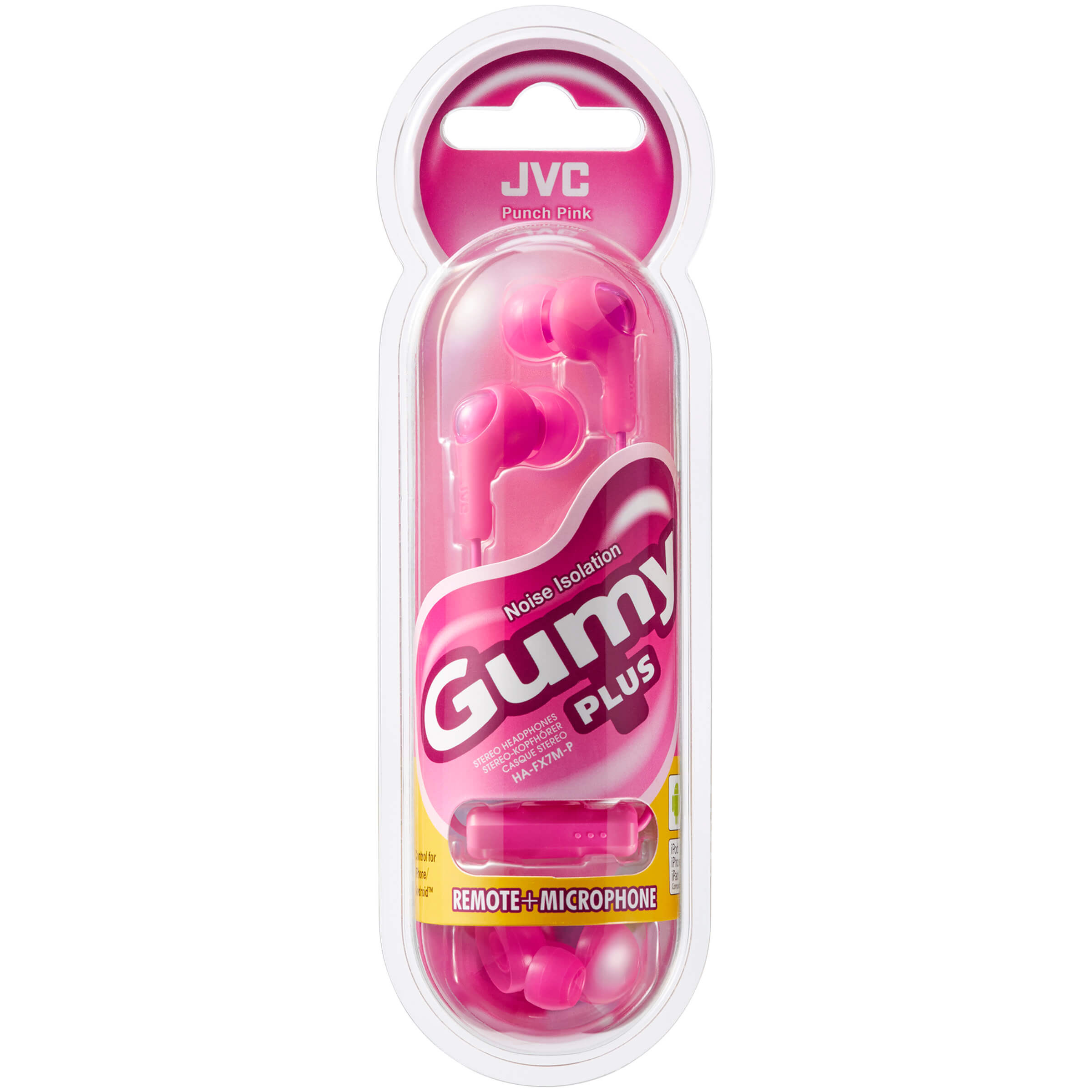 JVC Øreplugger Gumy Plus In-Ear Mic Rosa