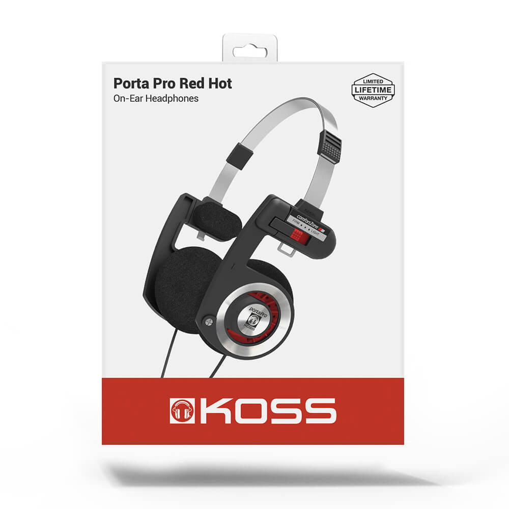 KOSS Hodetelefon PortaPro 2.0 Red Hot