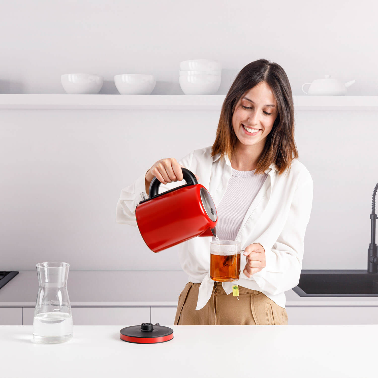 TAURUS Kettle 1L 2200W Vintage Red