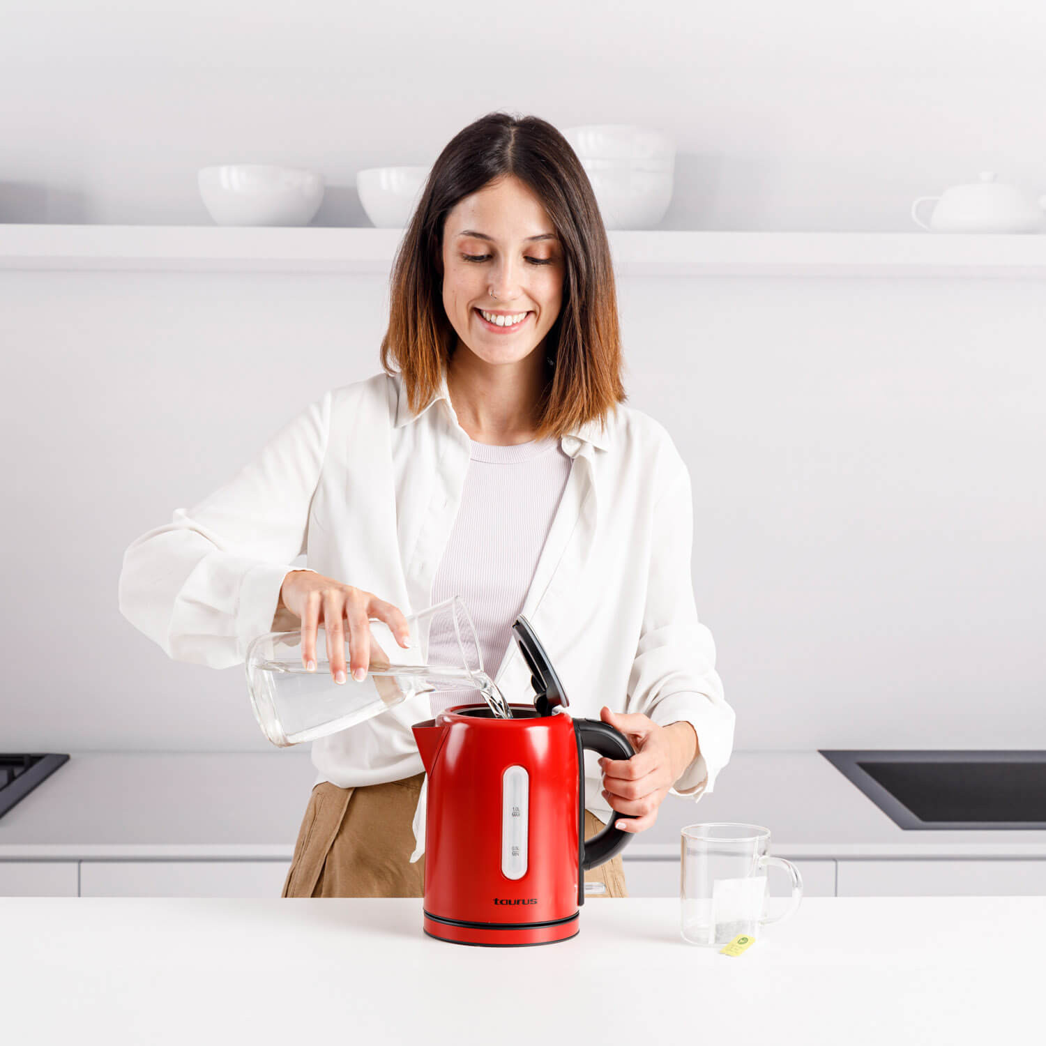 TAURUS Kettle 1L 2200W Vintage Red