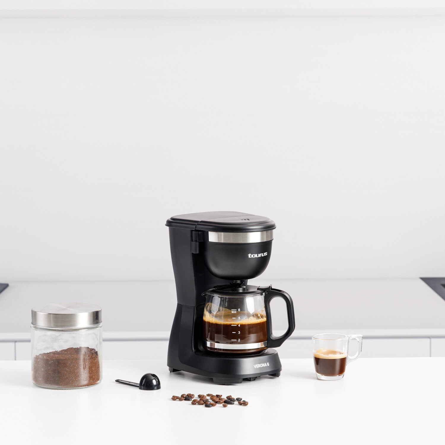 TAURUS Coffee Maker Verona 6 Black